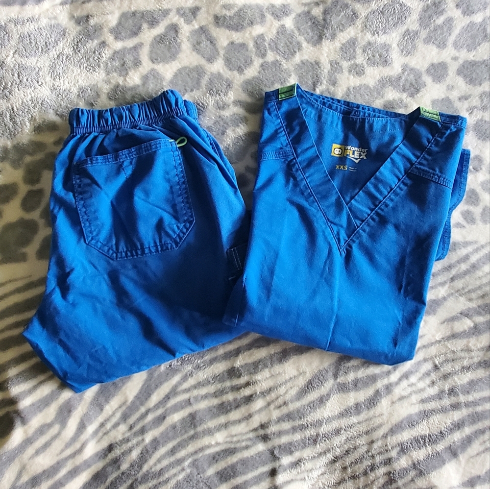 Blue Scrub Set by Wonder Flex